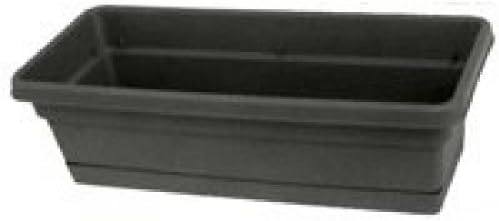 Southern Patio 30" Rolled Rim Window Box with Attached Tray, Terra Cotta