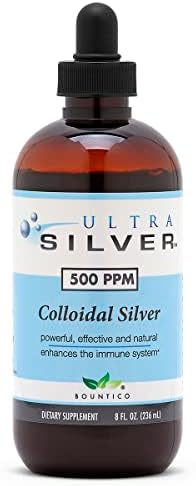 Ultra Silver® Colloidal Silver | 500 PPM, 8 Oz (236mL) | Mineral Supplement | True Colloidal Silver - with Dropper