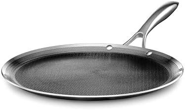 HexClad 12" Hybrid Nonstick Griddle Pan, BBQ, Dishwasher and Oven Safe
