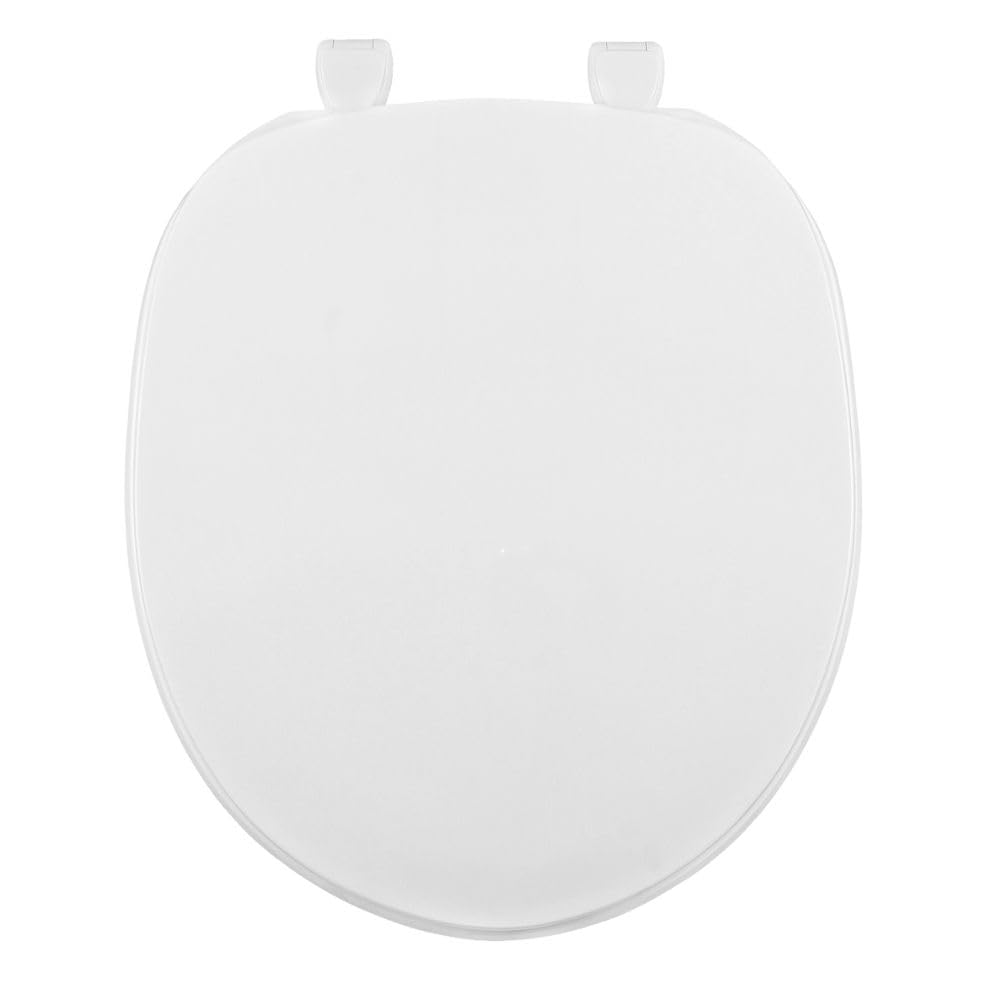 Centoco Toilet Seat Elongated, Residential, Top Mount Plastic Hinge, Black | Plastic, Closed Front, Cover, Made in the USA, 600-407
