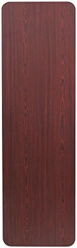 Flash Furniture 5 ft Laminate Folding Training Table, Mahogany | Durable Construction, Commercial Use