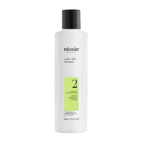 NIOXIN System 2 | Scalp Care | Shampoo | Hair Thickening | For Natural Hair | Scalp Health | For Natural Hair with Progressed Thinning | Cleanse & Boost Hair Density with Niacinamide & Biotin