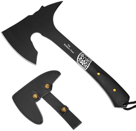 Camping Axe - Camping Hatchet with Sheath -Survival Throwing Axe - Survival Hatchets for Camping and Chopping Wood - Tactical and Survival Hatchet