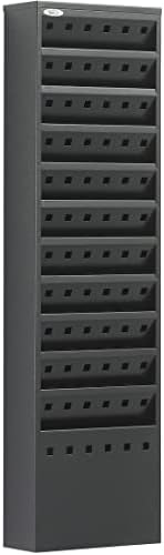 Safco 4321BL Steel Magazine Rack, 11 Pockets - Durable Wall Mounted Black Steel Construction with Optional Base - Perfect Office or School Resource Solution