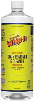 Whip It Cleaner, Multi Purpose Stain Remover CONCENTRATE, Makes 32 Bottles, Plant Based Enzyme Cleaner, Cleaning Food, Grease, Coffee, Wine