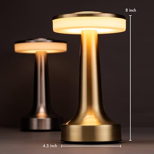 O’Bright Portable LED Table Lamp with Touch Sensor, 3-Levels Brightness, Rechargeable Battery Up to 48 Hours Usage, Night Light for Kids Nursery