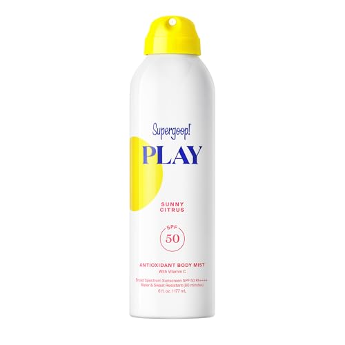 Supergoop! PLAY Antioxidant Body Mist Vitamin C -SPF 50 PA++++ Broad Spectrum Sunscreen - Body Spray - Great for Active Days