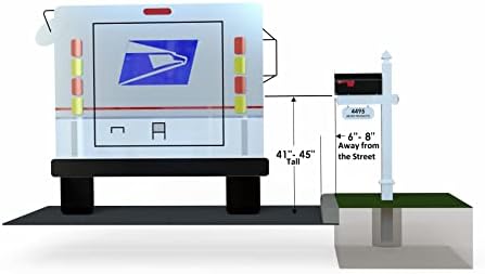 4Ever Products Loudon White Vinyl Mailbox Post System & Black Mailbox | Complete curbside combo kit features a durable metal mailbox and a custom