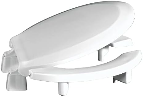 Centoco 3 inch Raised Toilet Seat for Seniors, Elongated, White | Closed Front, Cover, Plastic, 3L800STS-001, Made in the USA