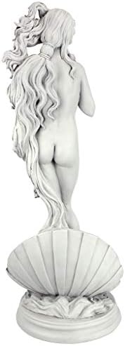 Design Toscano Birth of Venus, Roman Patroness of Love Indoor/Outdoor Garden Statue, 25 inches tall, Cast Stone Resin, Antique Stone Finish