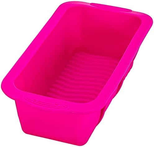 Tosnail 4 Pack Silicone Bread Loaf Pan, 8 x 4 Inches Silicone Baking Molds for Baking Banana Bread, Sandwich Bread, Small Loaf and Meatloaf