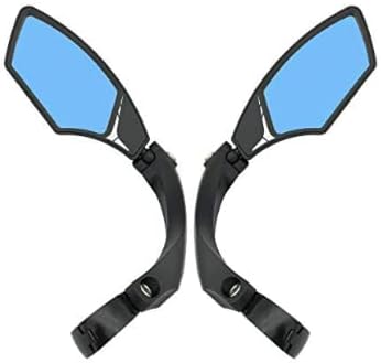 Hafny Handlebar Bike Mirror – HD Glass, Wide Angle, Adjustable 360° Rear View – Shatterproof, Anti-Glare, Premium, MTB, E-Bike, and Commuter Cycling Safety, HF-MR095 (Silver Left)