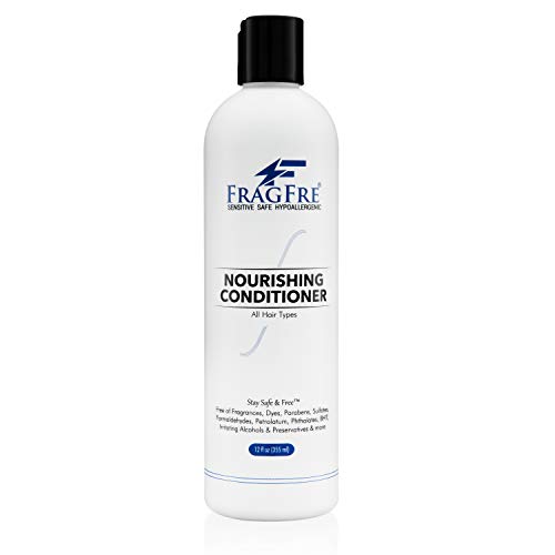 Fragrance Free Conditioner 12 oz - Parabens Free Hypoallergenic - Hair Conditioner for Sensitive Skin - Deep Conditioning for Normal Treated and Fragile Hairs - Vegan Gluten Free (1 Pack)