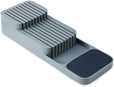 Joseph Joseph DrawerStore Knife Organizer, holds up to 9 knives, Kitchen Organization & Drawer Storage – Compact, Gray