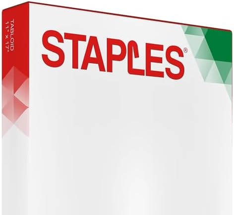 Staples 30% Recycled 8.5-Inch X 11-Inch Copy Paper 20 Lbs 92 Brightness 500/Ream, For Office, School & Home