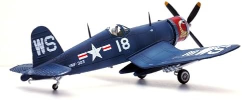 Alloy WWII USMC F4U Corsair Fighter VMF-323 Death Rattlers White 18 Model 1:72 Toy Simulation Science Exhibition Model