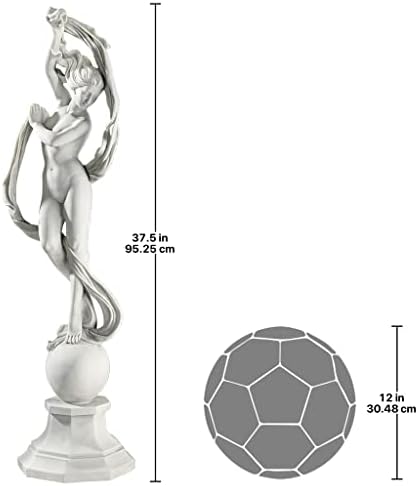 Design Toscano Birth of Venus, Roman Patroness of Love Indoor/Outdoor Garden Statue, 25 inches tall, Cast Stone Resin, Antique Stone Finish