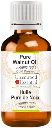 Greenwood Essential Walnut Oil (Juglans regia) | Cold Pressed | Natural | Undiluted | for Diluting Essential Oils | for Skin & Massage | Men & Women