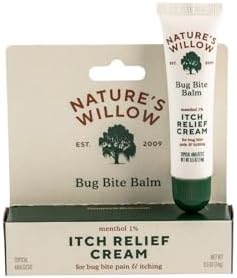 Nature’s Willow Bug Bite Balm, Natural Insect Bite Pain & Itch Cream, 0.5 oz