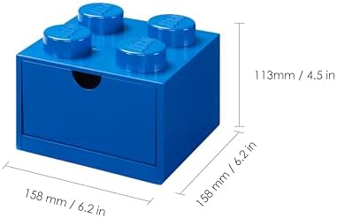 LEGO Stackable Desk Drawer RED with 8 Knobs - Plastic Storage Box for LEGO, Toys, Desk Drawers, Office Supplies, and Stackable Storage, Home Decoration
