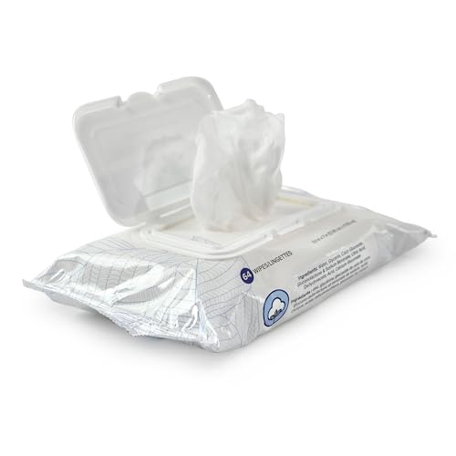 SoClean CPAP Mask Wipes | 64-Wipe Pack | Perfect for Daily Cleaning | For daily cleaning of CPAP masks & hoses. 100% cotton. Free of alcohol