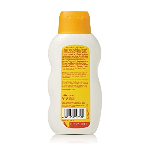 Weleda Baby Calendula Body Lotion and Shampoo-Body Wash Bundle, 6.8 Fluid Ounce (Pack of 2), Plant Rich Baby Care with Calendula and Sweet Almond Oil