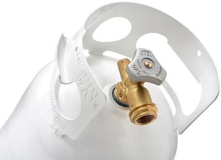 FLAME KING YSN5LB 5 Pound Propane Tank Cylinder, Great For Portable Grills, Fire Pits, Heaters And Overlanding, White | camping-hammocks