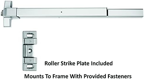 Dynasty Hardware Push Bar Panic Exit Device for Emergency Exit Doors, Aluminum Finish Commercial Panic Bar Door Handle, Push Bar for Exit Door