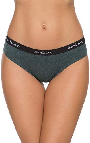 Wealurre Womens Underwear Cotton Bikini Breathable Sport Low Rise Panty for Women Multipack
