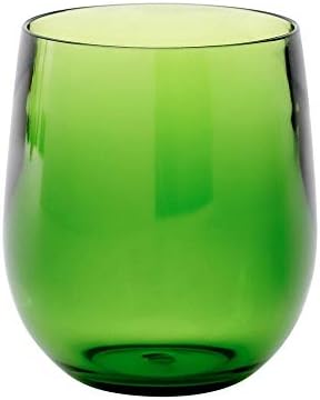 Caspari Acrylic 12oz Tumbler Glass in Cobalt - Set of 4