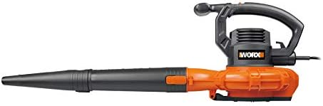 WORX Trivac 3-in-1 Electric Leaf Blower/Leaf Vacuum/Leaf Mulcher, WG509 | 350CFM & 210MPH Airflow, 18:1 Mulch Ratio for Efficient Leaf Removal, Corded