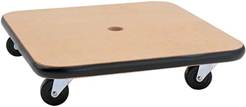 Champion Sports Wood Scooter – 12" or 16" - Durable Wooden Base with Full Perimeter Bumper, Non-Marring Rubber Swivel Casters, Ideal for Active Play & Physical Education