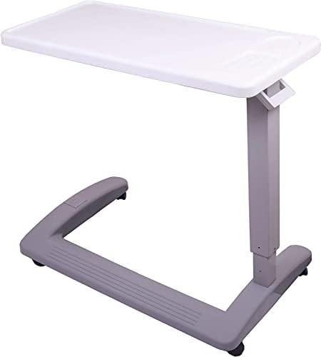Carex Rolling Overbed Table, Hospital Bed Table, Laptop Tables for Recliner, Bed, Bedside and Sofa, Computer Tables, Hospital Tray