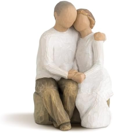 Willow Tree You and Me (Darker Skin), Sculpted Hand-Painted Figure | Cast from a Susan Lordi Original Carving, Expression of Love and Caring, Display on Shelf, Table or Mantel, Fitted Gift Box