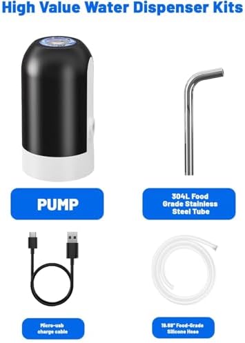 Myvision 5 Gallon Water Dispenser,Portable USB Charging Water Bottle Pump