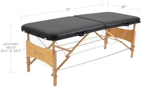 Sierra Comfort Preferred Portable Massage Table (Black), SC-501A