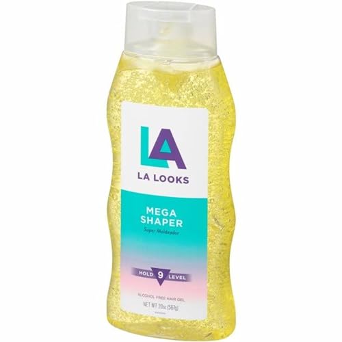 L.A. LOOKS Styling Gel Mega Hold, 20 oz, 10-Pack