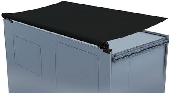 Solera 5000 Series Black Slide Topper RV Slide-Out Awning 7' (6'7" Fabric) 13.5 oz Vinyl Leak-Proof, 48" Extension, Roof, Sidewall Protection