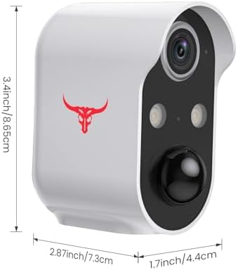 1080P Wireless Security Camera Outdoor, Battery Powered, AI Human Detection, Color Night Vision, 2-Way Audio, IP65 Waterproof, 2.4G Wi-Fi, Cloud Storage (2 Spotlights)