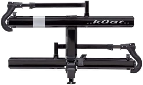 Kuat Sherpa 2.0 Compact 2-Bike Transporting Hitch Rack | Durable Lightweight Aluminum Compact 2-Bike Transporting Hitch Rack w/Cable Lock & Foldable Tire Cradles, 40 Lbs per Tray