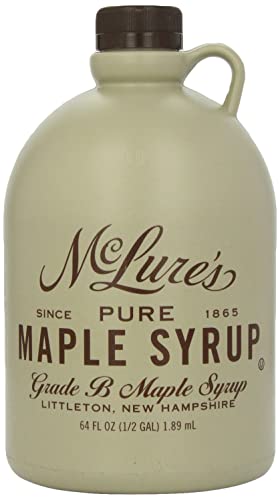 McLures Pure Grade A Very Dark New England Maple Syrup 64 Fl Oz