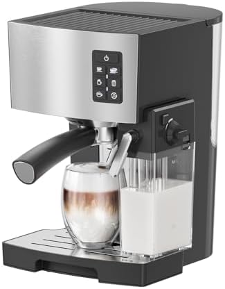 Espresso Machine 20 Bar - Espresso & Coffee Maker with Automatic Milk Frother, Cappuccino Machine, Latte Maker for Home, office, 1250W