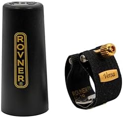 Rovner Ligature & Plastic Cap for Alto Clarinet - Versa Ligature for Hard Rubber Mouthpiece (V-2RS)