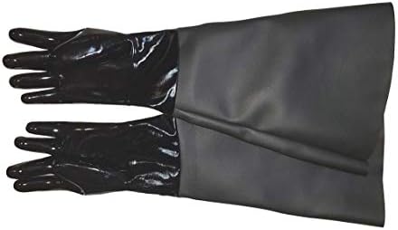 Neoprene Gloves for Sandblasting Sandblaster Sand Blast Cabinet - 7" x 26" Made in USA