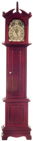 Dollhouse Miniature Grandfather Clock Mahogony
