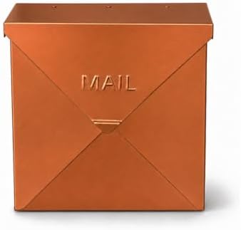 NACH Mailboxes for Outside Wall Mount, 10 x 10 x 4 inch Rustic Brown Mail Boxes for House Outside