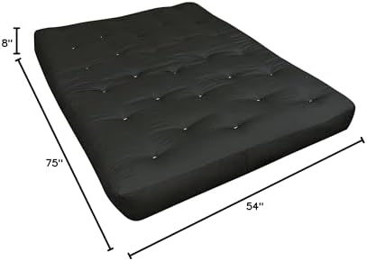 Gold Bond 8" Double Foam & Cotton Futon Mattress, Sage Microfiber, Full, Green