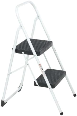 COSCO Two Step Big Step Folding Step Stool, Gray