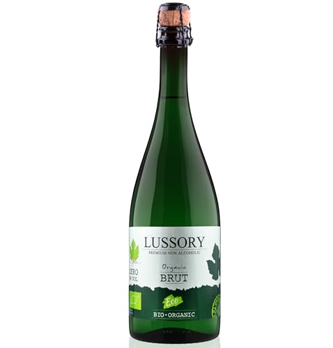 Lussory Organic Merlot Dealcoholized 0.0% Non Alcoholic Wine Red From Spain, Low Calories, Organic, Vegan (750ml, 1 Bottle)