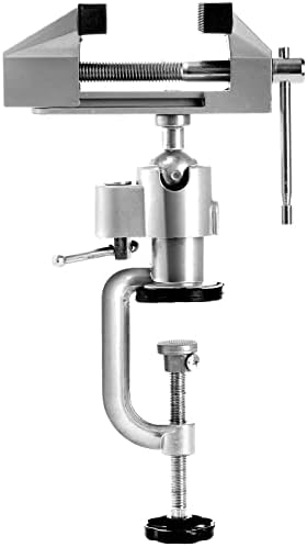 Fasmov Swivel 3" Universal Table Vise Tilts Rotate 360° Universal Work, Portable Work Bench Vise for Drilling, Woodworking, Painting, Jewelry Making